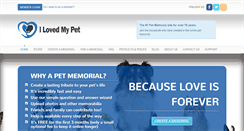 Desktop Screenshot of ilovedmypet.com
